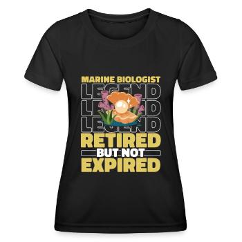 Biologiste marin Biologie marine Retraité - T-shirt sport Femme - noir - Devant - AI Model Female 172 light (172cm)