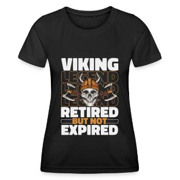 Wikinger Im Ruhestand - Frauen Funktions-T-Shirt - Schwarz - Vorne - AI Model Female 172 light (172cm)