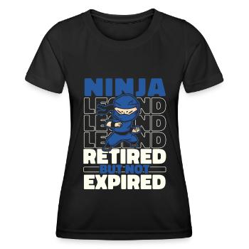 Ninja Im Ruhestand - Frauen Funktions-T-Shirt - Schwarz - Vorne - AI Model Female 172 light (172cm)