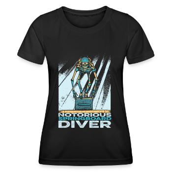 Plongée Plongée Squelette - T-shirt sport Femme - noir - Devant - AI Model Female 172 light (172cm)