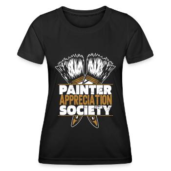 Maler Lackierer - Frauen Funktions-T-Shirt - Schwarz - Vorne - AI Model Female 172 light (172cm)
