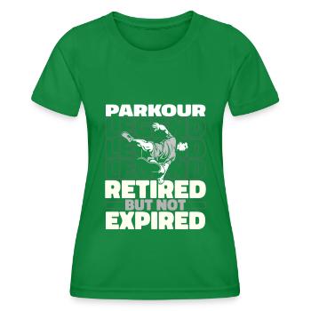 Parkour in retirement - Women's Functional T-Shirt - kelly green - Front - AI Model Female 172 dark (172cm)