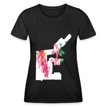 Biology Biologist Microscope - Women's Functional T-Shirt - black - Front - AI Model Female 172 light (172cm)