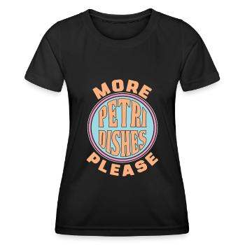Biology Biologist Petri dish - Women's Functional T-Shirt - black - Front - AI Model Female 172 light (172cm)
