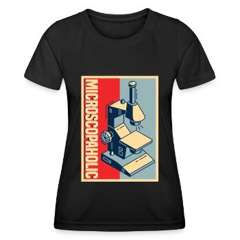 Biologie Biologiste Microscope - T-shirt sport Femme - noir - Devant - AI Model Female 172 light (172cm)