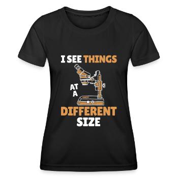 Biology Biologist Microscope - Women's Functional T-Shirt - black - Front - AI Model Female 172 light (172cm)