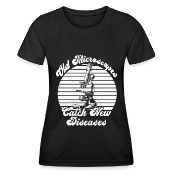 Biology Biologist Microscope - Women's Functional T-Shirt - black - Front - AI Model Female 172 light (172cm)