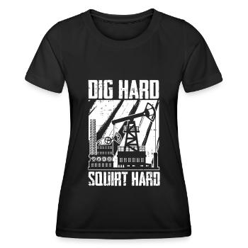 Plate-forme pétrolière de forage pétrolier - T-shirt sport Femme - noir - Devant - AI Model Female 172 light (172cm)