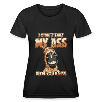 Horse Equestrian Sports Funny - Women's Functional T-Shirt - black - Front - AI Model Female 172 light (172cm)