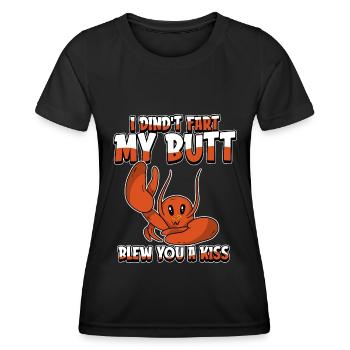 Hummer Lobster Humor - Frauen Funktions-T-Shirt - Schwarz - Vorne - AI Model Female 172 light (172cm)