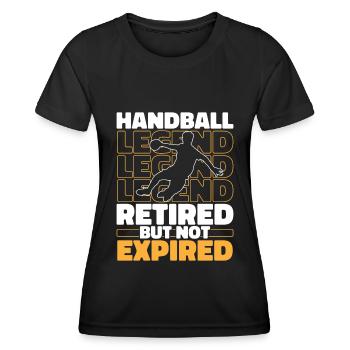 Handball handball player in retirement - Women's Functional T-Shirt - black - Front - AI Model Female 172 light (172cm)