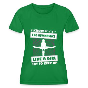 Rsg Turnen Sportgymnastik Mädchen - Frauen Funktions-T-Shirt - Kelly Green - Vorne - AI Model Female 172 dark (172cm)