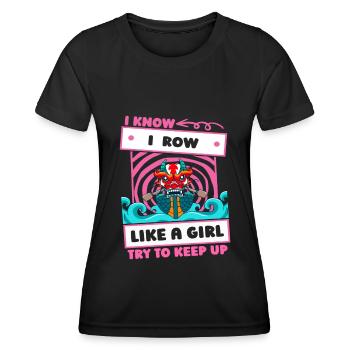 Rowing Girls - Women's Functional T-Shirt - black - Front - AI Model Female 172 light (172cm)