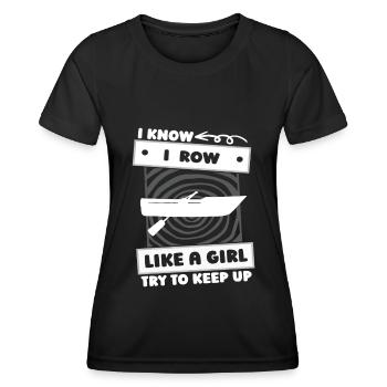 Rowing Girls - Women's Functional T-Shirt - black - Front - AI Model Female 172 light (172cm)