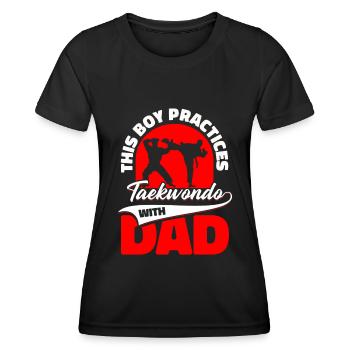 Taekwondo Père Taekwondo - T-shirt sport Femme - noir - Devant - AI Model Female 172 light (172cm)