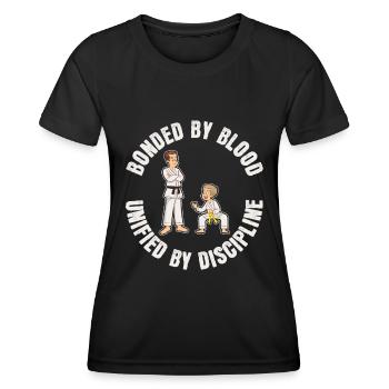 Taekwondo Vater Taekwondo Vater - Frauen Funktions-T-Shirt - Schwarz - Vorne - AI Model Female 172 light (172cm)