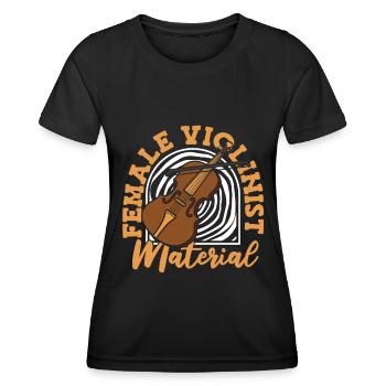 Violon Violon Drôle - T-shirt sport Femme - noir - Devant - AI Model Female 172 light (172cm)