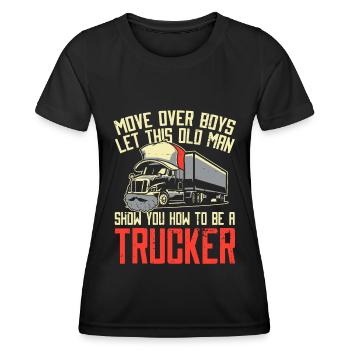 Couvercle de conducteur de camionneur de camionneur - T-shirt sport Femme - noir - Devant - AI Model Female 172 light (172cm)