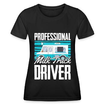 Cow Milk Milk Wagon - Women's Functional T-Shirt - black - Front - AI Model Female 172 light (172cm)