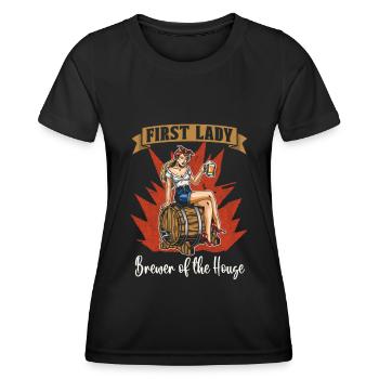 Craft Beer Craft Beer Lady - Women's Functional T-Shirt - black - Front - AI Model Female 172 light (172cm)
