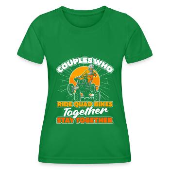 Paire de quads - T-shirt sport Femme - vert - Devant - AI Model Female 172 dark (172cm)
