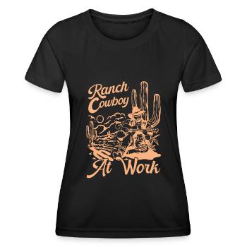 Rodeo Cowboy Works - T-shirt sport Femme - noir - Devant - AI Model Female 172 light (172cm)