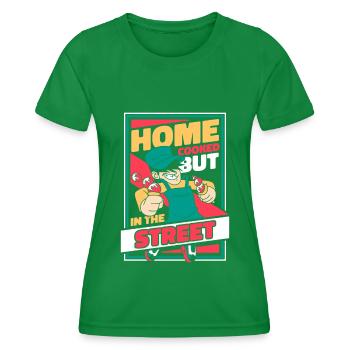 Street food - Women's Functional T-Shirt - kelly green - Front - AI Model Female 172 dark (172cm)