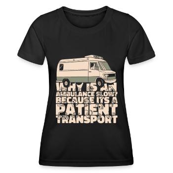 Notruf Leitstelle Einsatzzentrale Ambulanz - Frauen Funktions-T-Shirt - Schwarz - Vorne - AI Model Female 172 light (172cm)