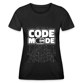 Programmeur Codeur développeur - T-shirt sport Femme - noir - Devant - AI Model Female 172 light (172cm)