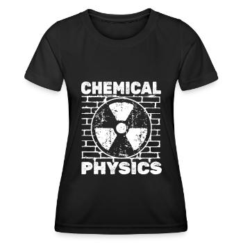 Physik Phyiker Chemisch Angewandte Physik - Frauen Funktions-T-Shirt - Schwarz - Vorne - AI Model Female 172 light (172cm)