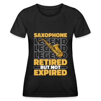 Saxophone Saxophone Retiré - T-shirt sport Femme - noir - Devant - AI Model Female 172 light (172cm)