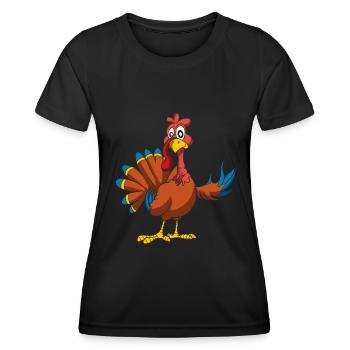 Action de grâce - T-shirt sport Femme - noir - Devant - AI Model Female 172 light (172cm)