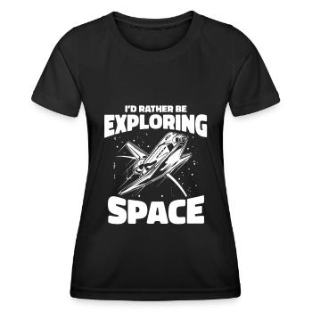 Espace Espace Sarcastique - T-shirt sport Femme - noir - Devant - AI Model Female 172 light (172cm)