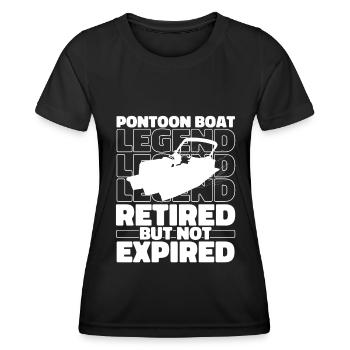 Bateau ponton à la retraite - T-shirt sport Femme - noir - Devant - AI Model Female 172 light (172cm)