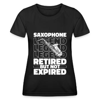 Saxophone Saxophone Retiré - T-shirt sport Femme - noir - Devant - AI Model Female 172 light (172cm)