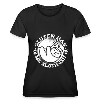 Glutenfrei Trägheit - Frauen Funktions-T-Shirt - Schwarz - Vorne - AI Model Female 172 light (172cm)