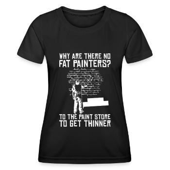 Peintre Peintre Amusement - T-shirt sport Femme - noir - Devant - AI Model Female 172 light (172cm)