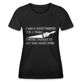painter painter joke - Women's Functional T-Shirt - black - Front - AI Model Female 172 light (172cm)