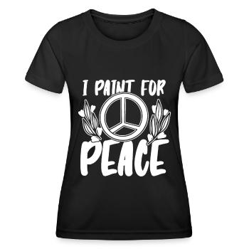 painter painter peace - Women's Functional T-Shirt - black - Front - AI Model Female 172 light (172cm)