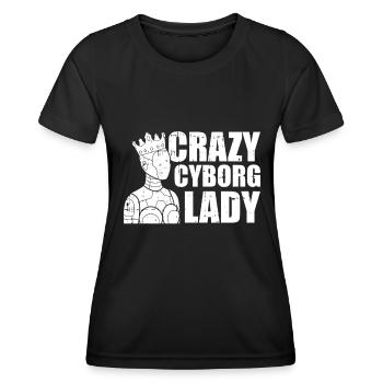 Robotique Ai robot cyborg - T-shirt sport Femme - noir - Devant - AI Model Female 172 light (172cm)