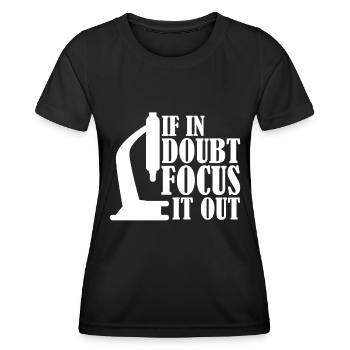 Biologie Biologe Mikroskop - Frauen Funktions-T-Shirt - Schwarz - Vorne - AI Model Female 172 light (172cm)