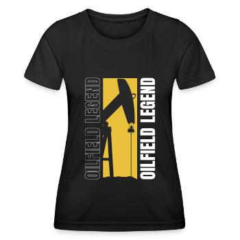 Légende de la plate-forme pétrolière - T-shirt sport Femme - noir - Devant - AI Model Female 172 light (172cm)