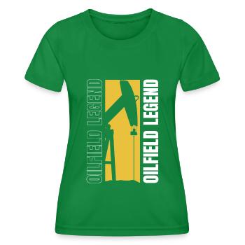 Oilfield oil rig legend - Women's Functional T-Shirt - kelly green - Front - AI Model Female 172 dark (172cm)