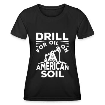 Ölfeld Bohrinsel Anlage - Frauen Funktions-T-Shirt - Schwarz - Vorne - AI Model Female 172 light (172cm)