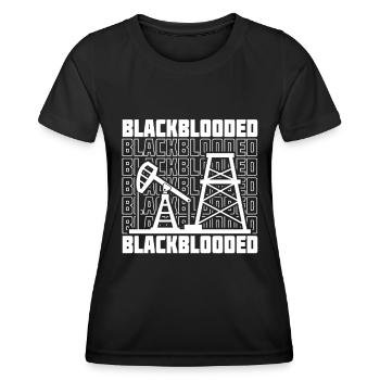 Plate-forme pétrolière Black Blood - T-shirt sport Femme - noir - Devant - AI Model Female 172 light (172cm)