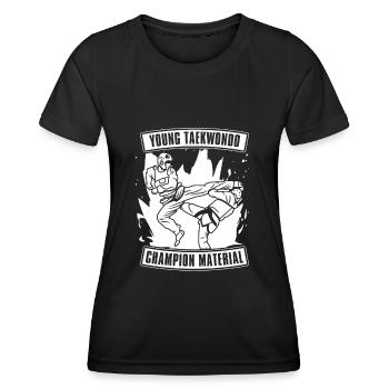 Taekwondo Vater Taekwondo Vater - Frauen Funktions-T-Shirt - Schwarz - Vorne - AI Model Female 172 light (172cm)