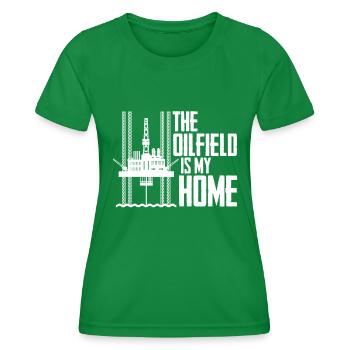 Ölfeld Bohrinsel Heimat - Frauen Funktions-T-Shirt - Kelly Green - Vorne - AI Model Female 172 dark (172cm)