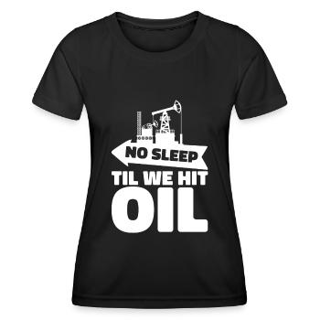 Ölfeld Bohrinsel Anlage - Frauen Funktions-T-Shirt - Schwarz - Vorne - AI Model Female 172 light (172cm)