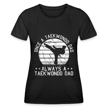 Taekwondo Vater Taekwondo Vater - Frauen Funktions-T-Shirt - Schwarz - Vorne - AI Model Female 172 light (172cm)