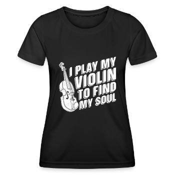 Violin Violin - Women's Functional T-Shirt - black - Front - AI Model Female 172 light (172cm)